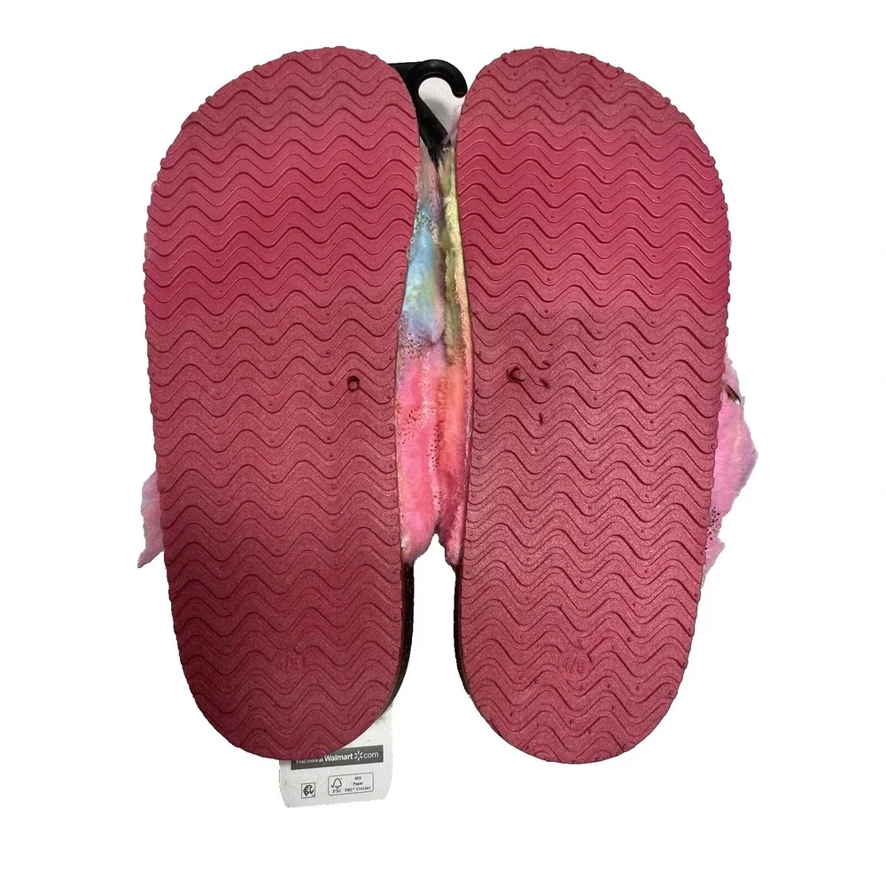 wonder nation‎ girls colorful sandal slippers hard outside sole size 4-5